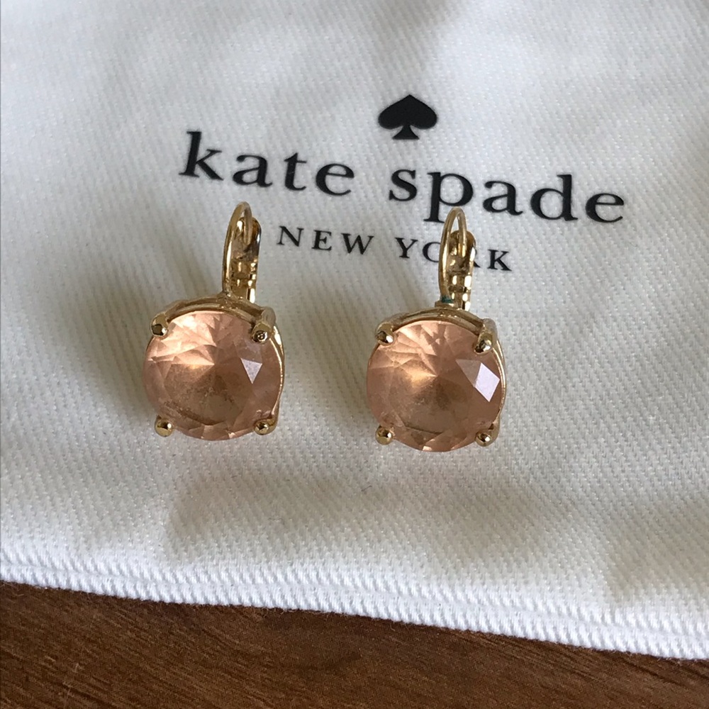 Kate Spade - pink gumdrop leverback earrings